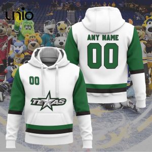 Custom Texas Stars 2024 AHL White Hoodie 3D