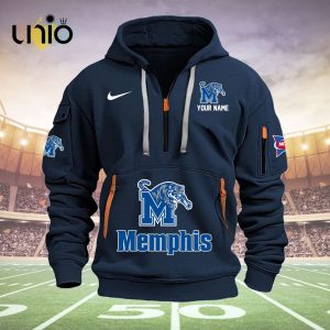 Custom Memphis Tigers Football NCAA Navy Hoodie