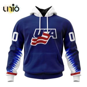 Double Signature_ Custom Image – USA’s National Team Logo Hockey Jersey