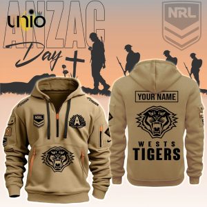 Custom NRL Wests Tigers ANZAC Day Hoodie