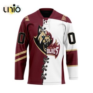 Custom Albany FireWolves Mix Home And Away Team Hockey Jersey