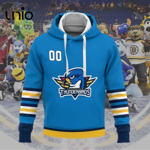 Custom Springfield Thunderbirds 2024 AHL Blue Hoodie 3D