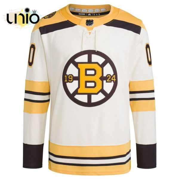 Boston Bruins 100th Anniversary Primegreen Custom Hockey Jersey