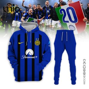 Inter Milan Serie A Champions Paramount Navy Hoodie, Jogger