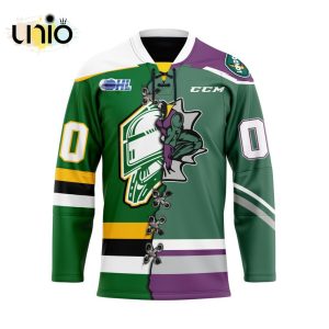 Custom London Knights Mix Home And Retro Hockey Jersey