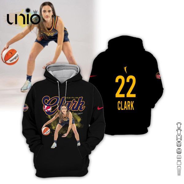 Caitlin Clark Indiana Fever Black Printed Hoodie