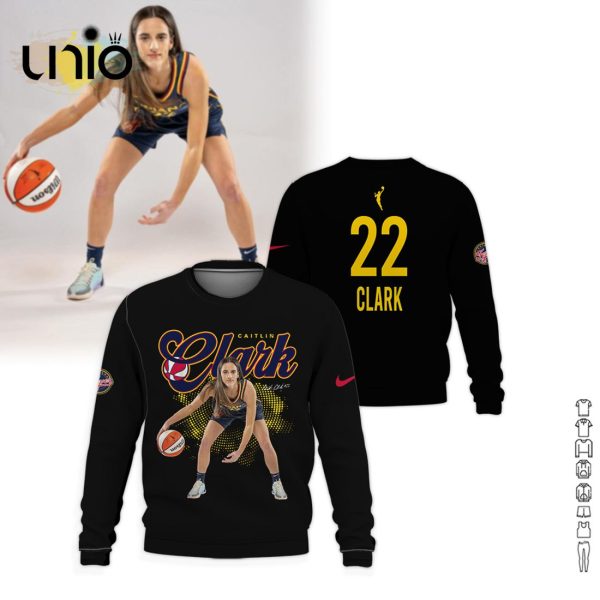 Caitlin Clark Indiana Fever Black Printed Hoodie