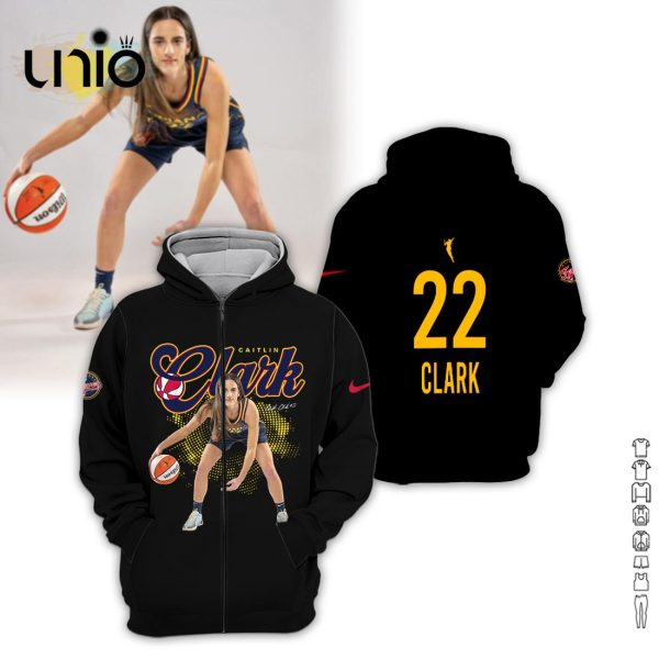 Caitlin Clark Indiana Fever Black Printed Hoodie