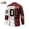 Custom Albany FireWolves Mix Retro And Home Hockey Jersey