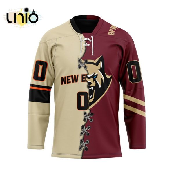 Custom Albany FireWolves Mix Retro And Home Hockey Jersey