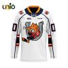 Custom Albany FireWolves Mix Retro And Home Hockey Jersey