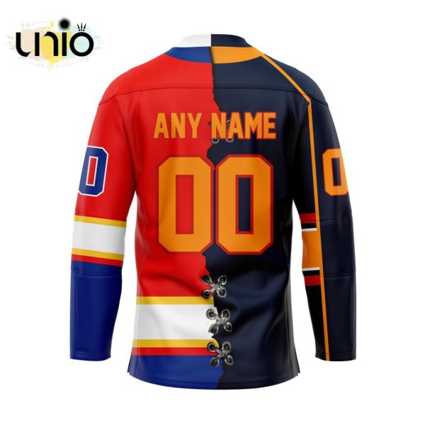 Custom Barrie Colts Mix Home And Retro Hockey Jersey