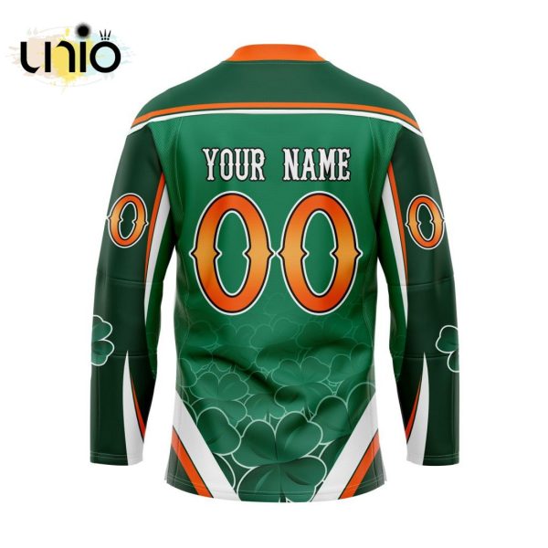 Custom Calgary Roughnecks Team Hockey Jersey For St.Patrick Day