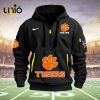 Custom Clemson Tiger Football NCAA Grey Hoodie