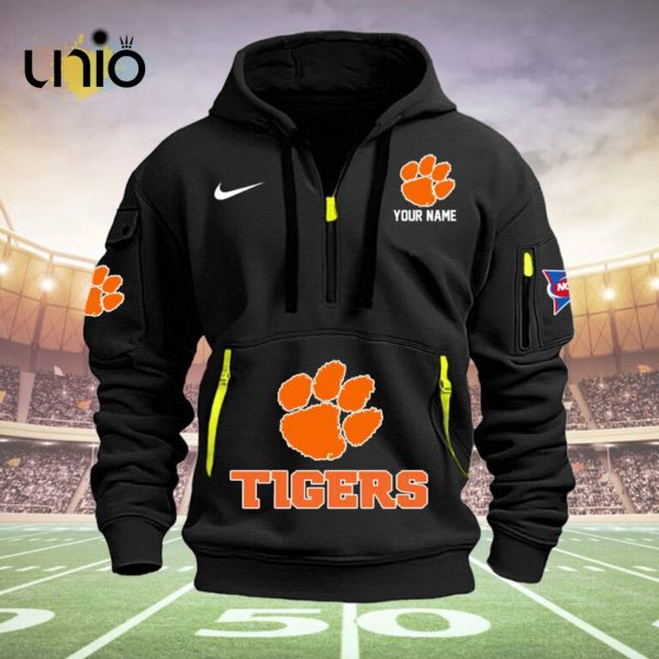 Custom Clemson Tiger Football NCAA Black Hoodie