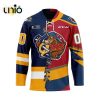 Custom Brantford Bulldogs Reverse Retro Pattern Hockey Jersey