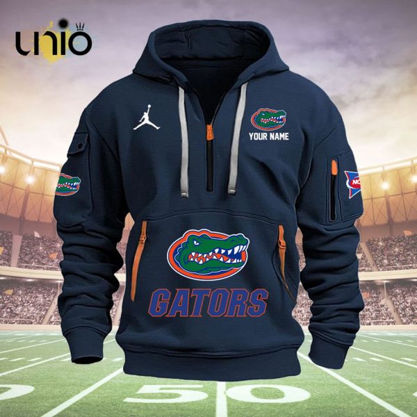 Custom Florida Gators Football NCAA Navy Hoodie