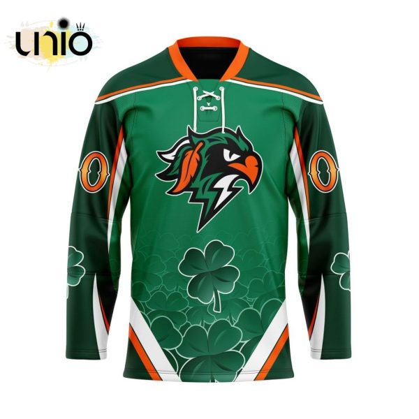 Custom Halifax Thunderbirds Team Hockey Jersey For St.Patrick Day