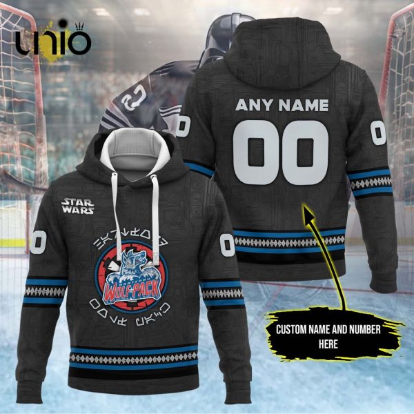 Custom Hartford Wolf Pack 2024 AHL Black Hoodie 3D