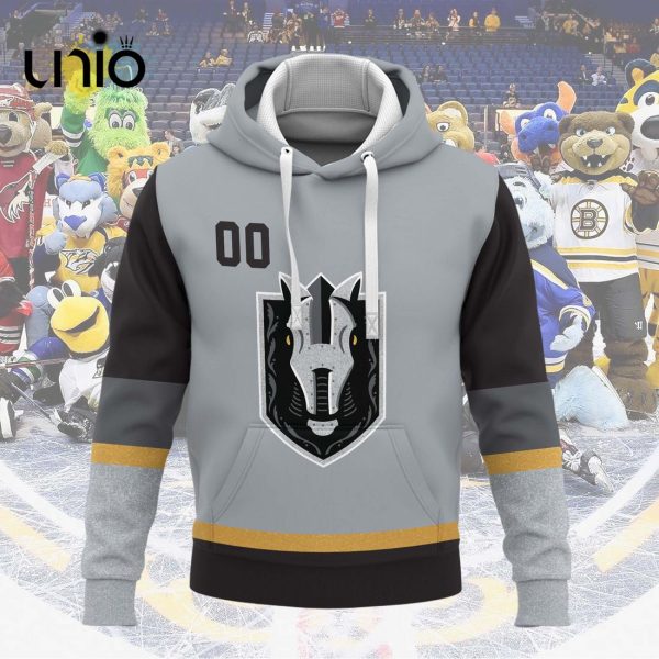 Custom Henderson Silver Knights 2024 AHL Grey Hoodie 3D