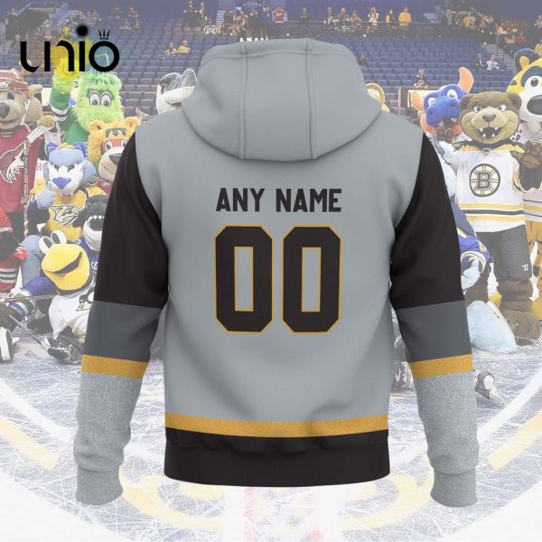 Custom Henderson Silver Knights 2024 AHL Grey Hoodie 3D