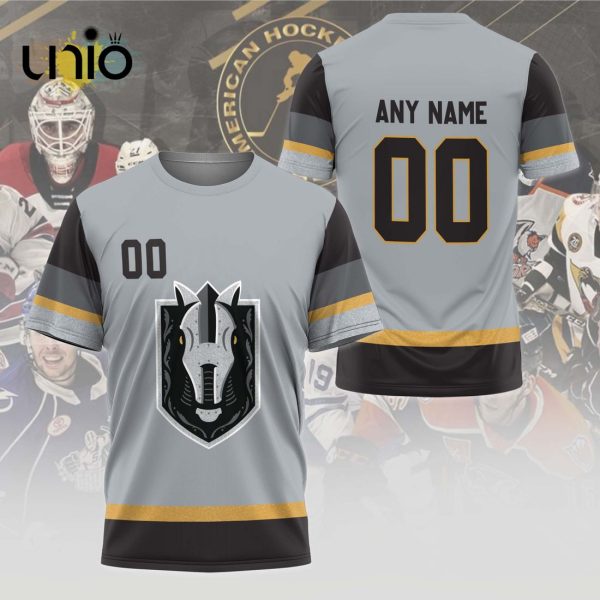 Custom Henderson Silver Knights 2024 AHL Grey Hoodie 3D