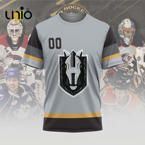 Custom Henderson Silver Knights 2024 AHL Grey Hoodie 3D