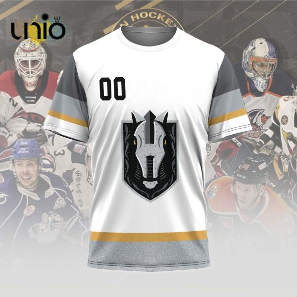 Custom Henderson Silver Knights 2024 AHL White Hoodie 3D