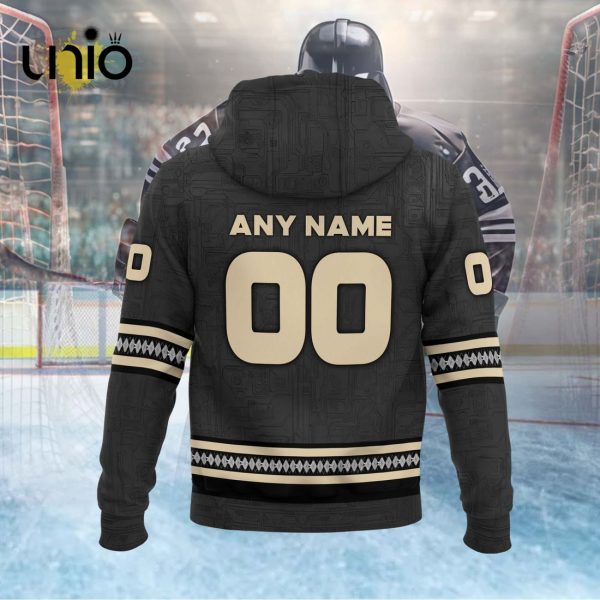 Custom Hershey Bears 2024 AHL Black Hoodie 3D