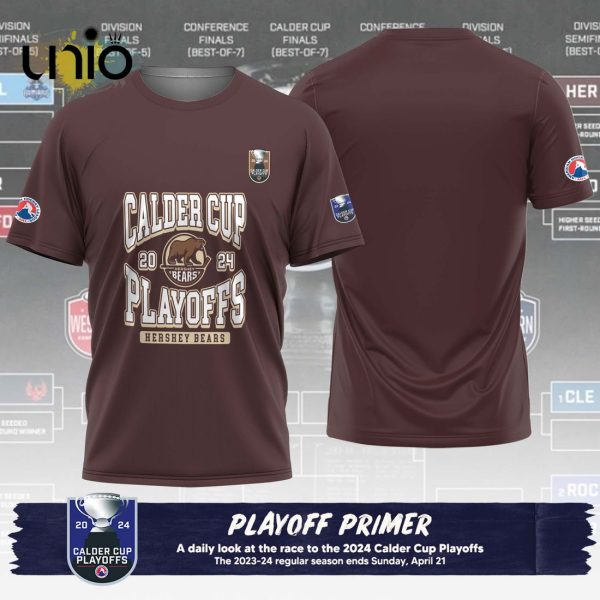 Custom Hershey Bears 2024 AHL Playoffs Primer Hoodie 3D