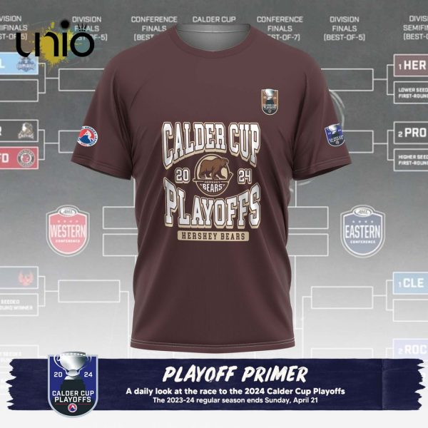 Custom Hershey Bears 2024 AHL Playoffs Primer Hoodie 3D