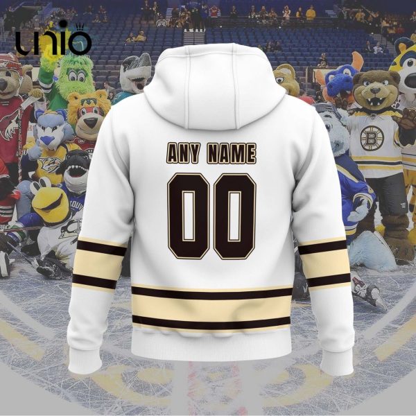 Custom Hershey Bears 2024 AHL White Hoodie 3D