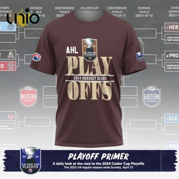 Custom Hershey Bears Playoffs 2024 AHL Primer Hoodie 3D