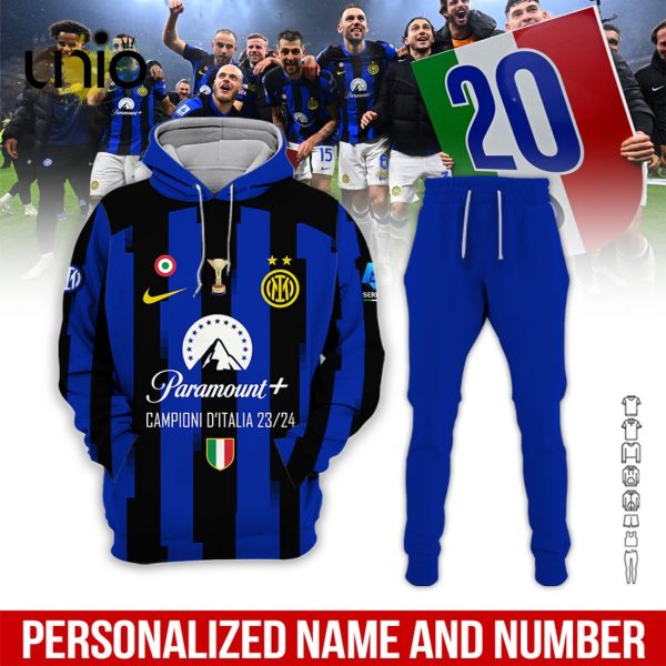 Custom Inter Milan Serie A Champions Navy Clothes Hoodie