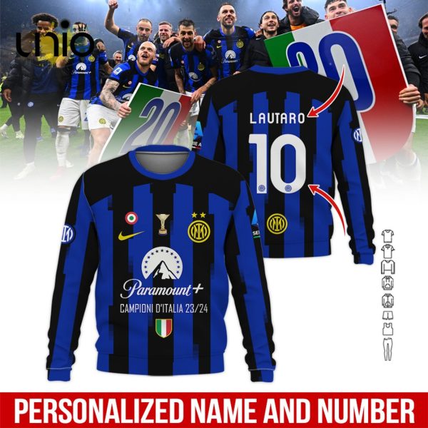 Custom Inter Milan Serie A Champions Navy Clothes Hoodie