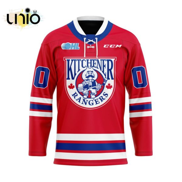 Custom Kitchener Rangers Reverse Retro Pattern Hockey Jersey