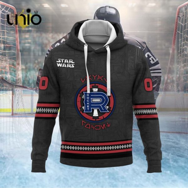 Custom Laval Rocket 2024 AHL Black Hoodie 3D