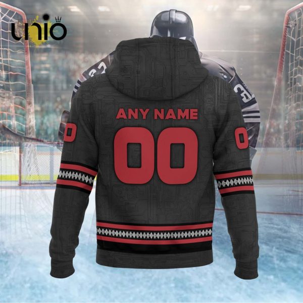 Custom Laval Rocket 2024 AHL Black Hoodie 3D