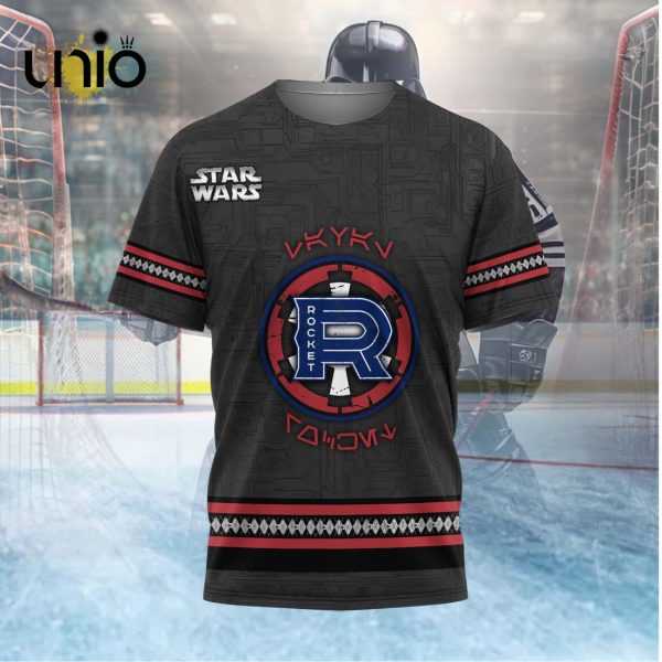 Custom Laval Rocket 2024 AHL Black Hoodie 3D