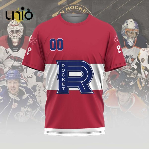 Custom Laval Rocket 2024 AHL Red Hoodie 3D