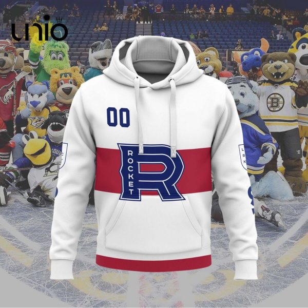 Custom Laval Rocket 2024 AHL White Hoodie 3D