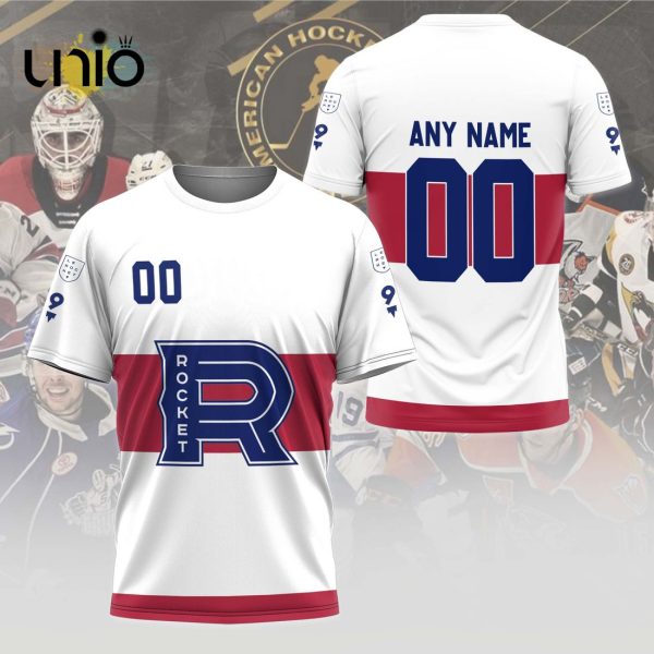 Custom Laval Rocket 2024 AHL White Hoodie 3D