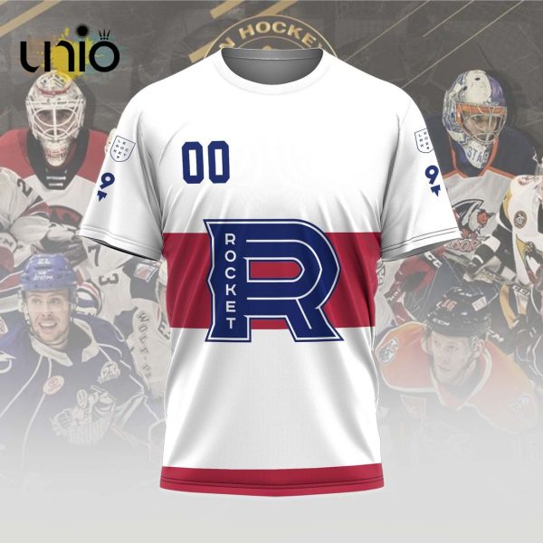 Custom Laval Rocket 2024 AHL White Hoodie 3D