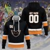 Custom Manitoba Moose 2024 AHL Navy Hoodie 3D