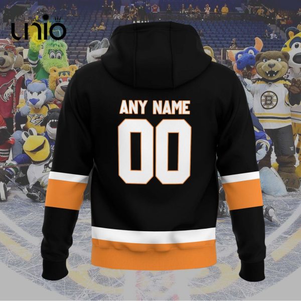 Custom Lehigh Valley Phantoms 2024 AHL Black Hoodie 3D