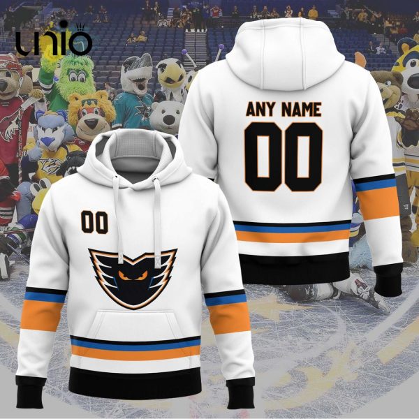 Custom Lehigh Valley Phantoms 2024 AHL White Hoodie 3D