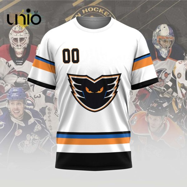 Custom Lehigh Valley Phantoms 2024 AHL White Hoodie 3D