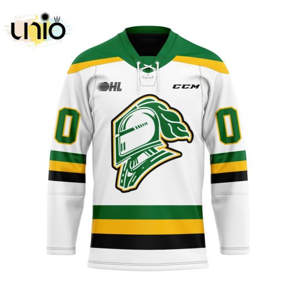 Custom London Knights Away Hockey Jersey