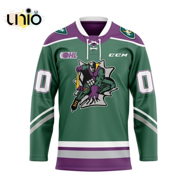 Custom London Knights Reverse Retro Pattern Hockey Jersey