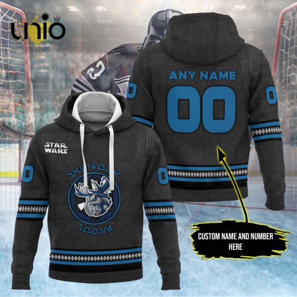 Custom Manitoba Moose 2024 AHL Black Hoodie 3D